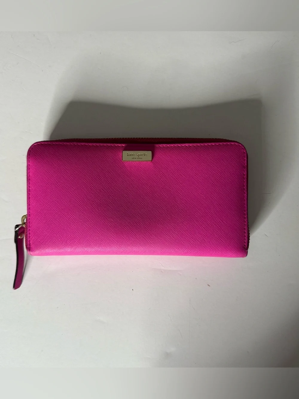 Kate Spade  Vibrant Hot Pink Zip-Around Wallet